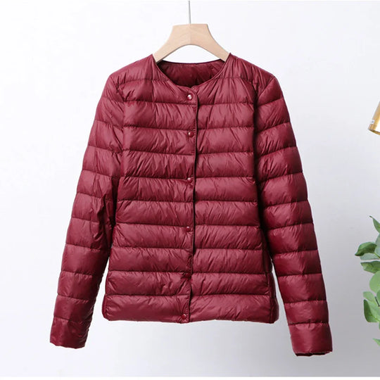 R&B | Faltbare Pufferjacke mit Druckknopfverschluss