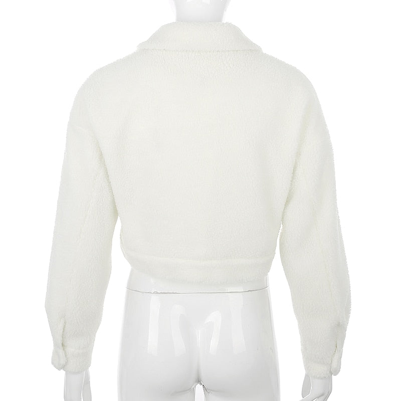 R&B | Kurze Jacke aus synthetischer Schafwolle