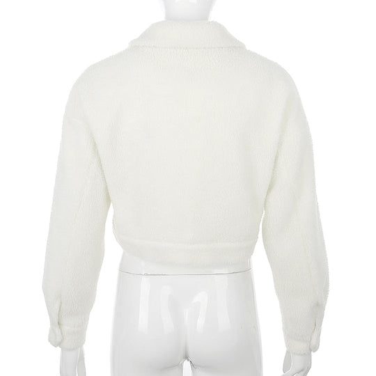 R&B | Kurze Jacke aus synthetischer Schafwolle