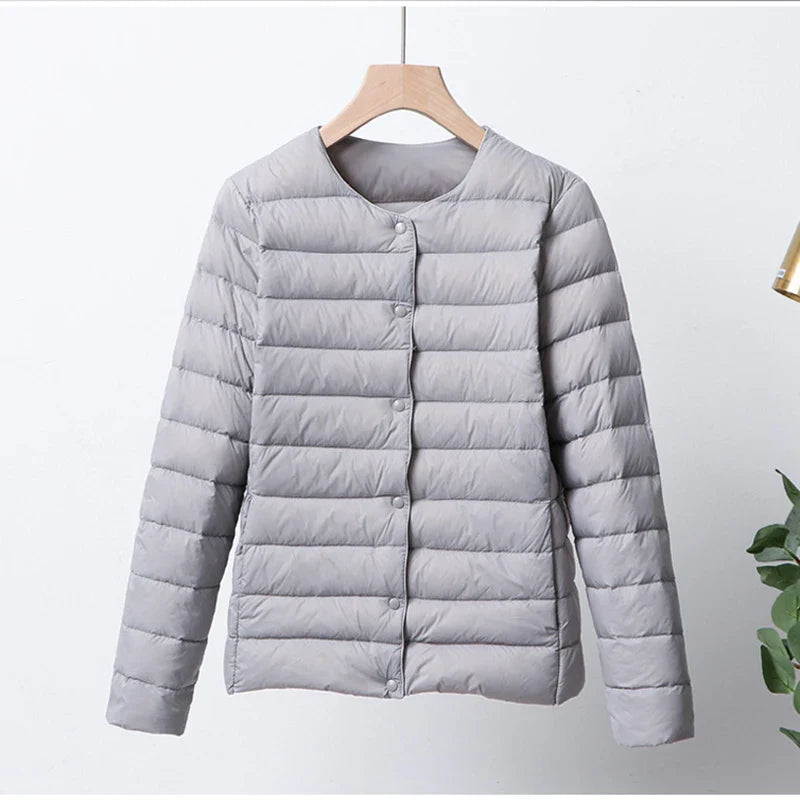 R&B | Faltbare Pufferjacke mit Druckknopfverschluss
