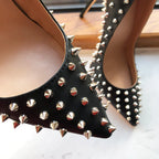 Iris | Silberne Spikes Stiletto Heels