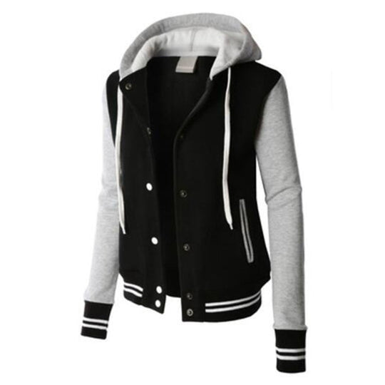 R&B | Lässige Langärmelig Kapuze Jacke mit Knöpfen