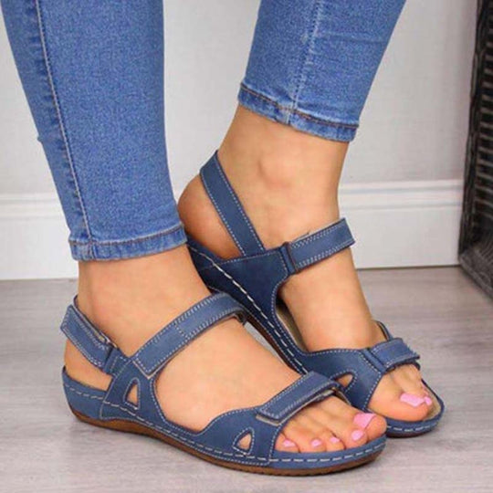 R&B | Bliss Clark Orthopädische Sommersandalen mit Klettverschluss für Frauen