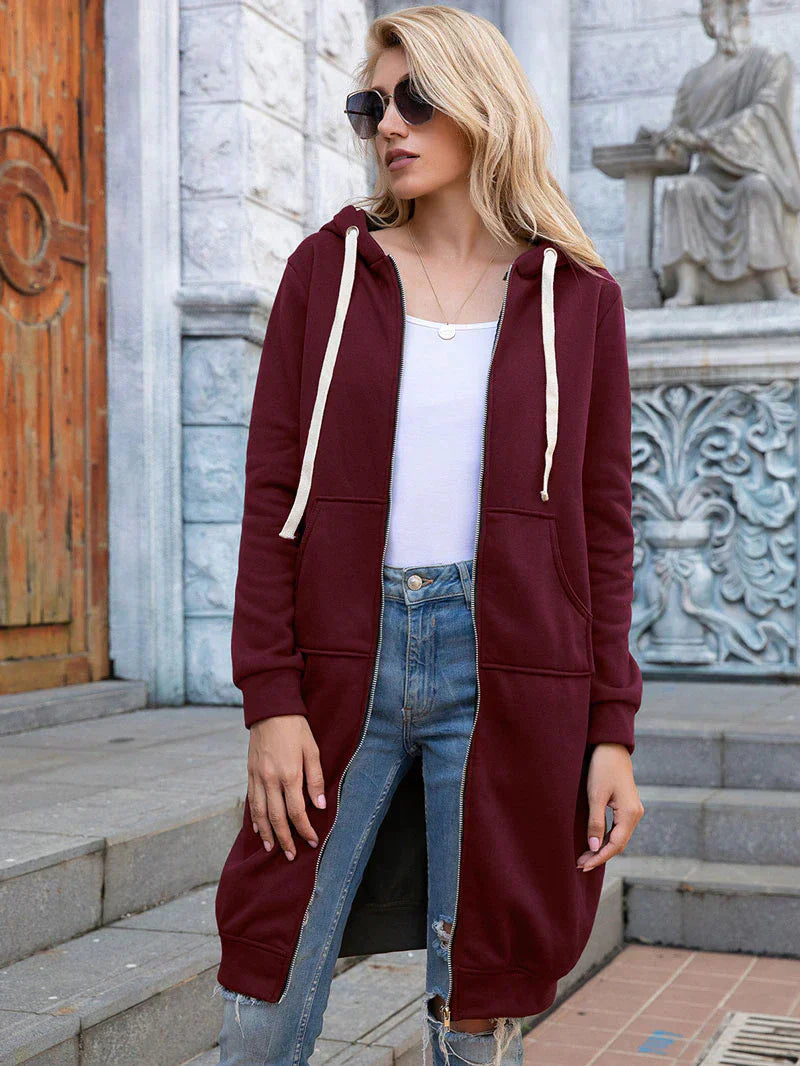 R&B | Chic lange Sweatshirtjacke
