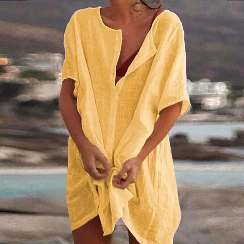 R&B | Strickkleid Aus Baumwolle und Leinen