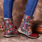 R&B | Grakosystiefel mit Retro-Metall und Schnallenverzierung