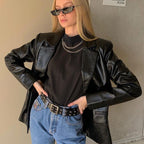 R&B | MODACHIC Freizeitblazer aus PU-Leder