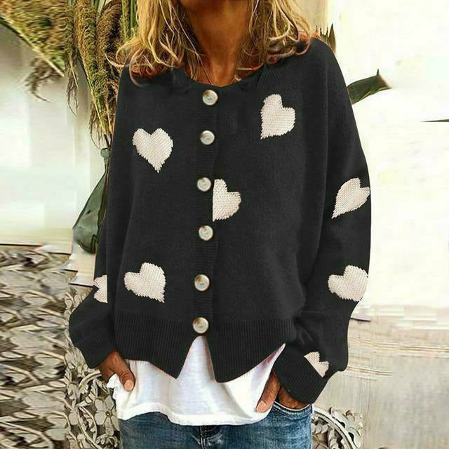R&B | Strickjacke mit Herzdruck