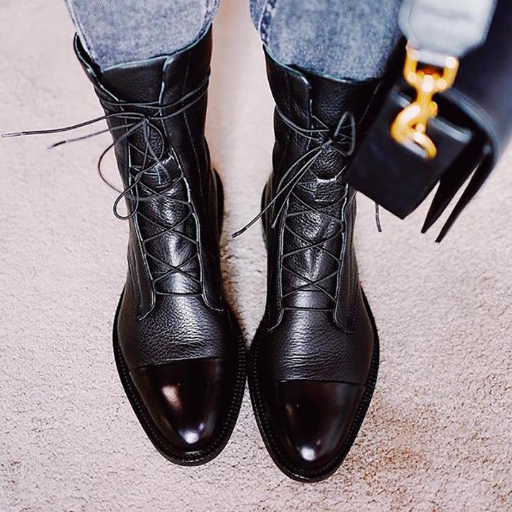 Damen Stiefel Klassisch Synthetisches Leder Elegante Passform R&B