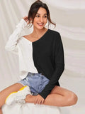 R&B | Kontrastfarbiger Pullover