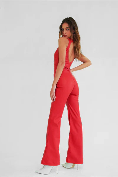 R&B | Hollywood Herz Ausschnitt Bodycon Jumpsuit – Stilvoll und Figurschmeichelnd