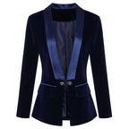 Samt Smokingjacke mit Satinrevers