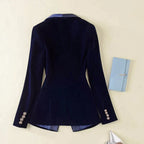 Samt Smokingjacke mit Satinrevers