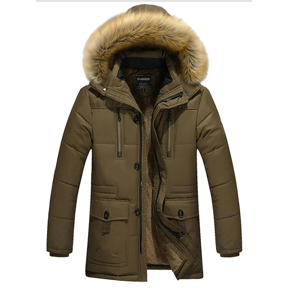 R&B | Winterjacke - Damen Parka mit Kapuze und Kunstfell