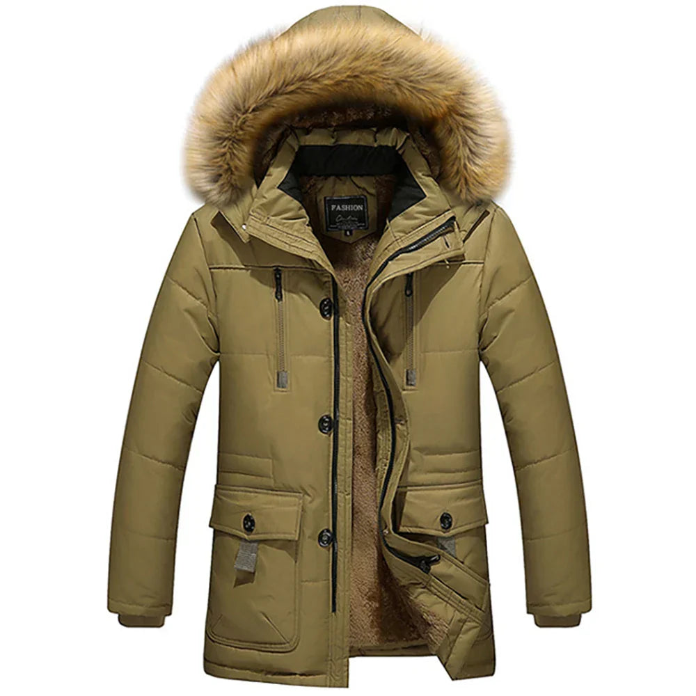 R&B | Winterjacke - Damen Parka mit Kapuze und Kunstfell