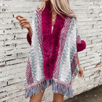 R&B | Stilvolle Fransen Cape Stiefelette für Damen Perfekt für den Herbst