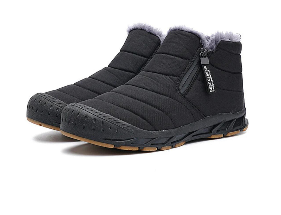 R&B | Damen Warme Winter Kunstfell, Gefüttert mit Wasserdichten Outdoor Schnee Stiefeln