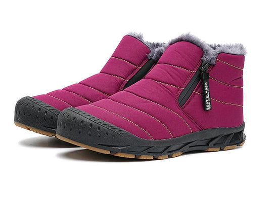 R&B | Damen Warme Winter Kunstfell, Gefüttert mit Wasserdichten Outdoor Schnee Stiefeln