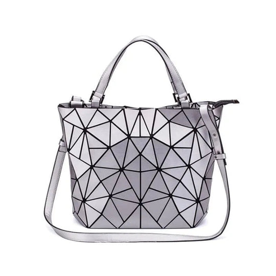 R&B | Tasche Geometrisches Muster Blau Funktional für Die Moderne Frau