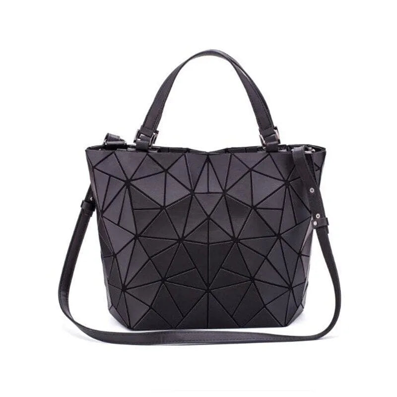 R&B | Tasche Geometrisches Muster Blau Funktional für Die Moderne Frau