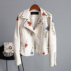 R&B | Bikerjacke mit Stickerei Pu-leder Elegant, Einzigartig