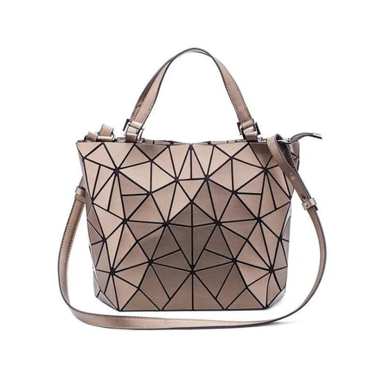 R&B | Tasche Geometrisches Muster Blau Funktional für Die Moderne Frau
