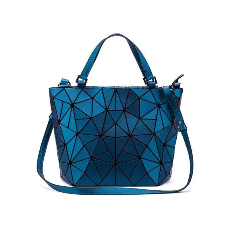 R&B | Tasche Geometrisches Muster Blau Funktional für Die Moderne Frau