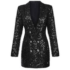 Blazerkleid mit Glitzer