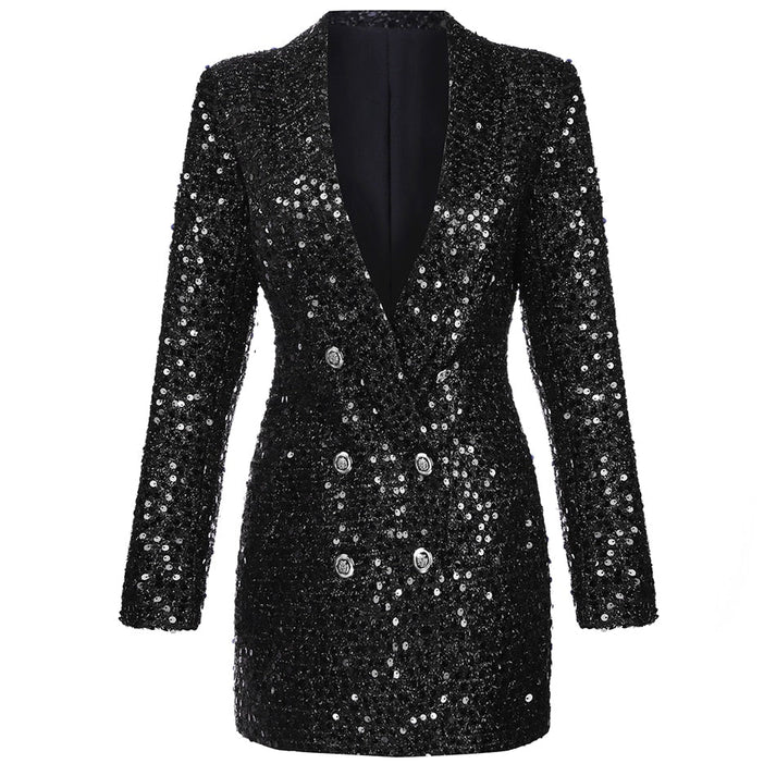 Blazerkleid mit Glitzer