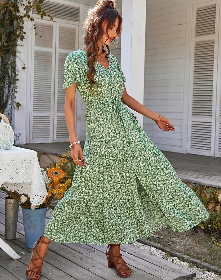 R&B | Blumenkleid mit Rüschenärmeln