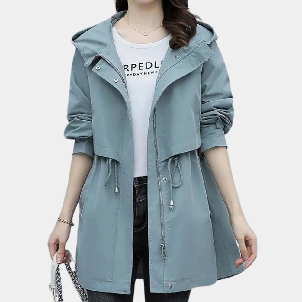 R&B | Warme Kapuzenjacke mit Schnürung für Damen im Herbst