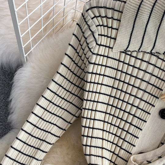 R&B | Plaid Strick 3 Teiliges Satz Anzug