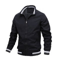R&B | Herren Bomberjacke - Gestreifter Rippkragen & Bündchen