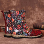 R&B | Grakosystiefel mit Retro-Metall und Schnallenverzierung