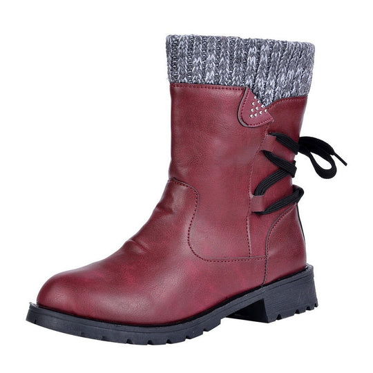 R&B | Grakosystiefel mit Retro-Metall und Schnallenverzierung