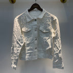 R&B | Jeansjacke - Denim-LiR&Bling mit Stilvoller Perlenverzierung