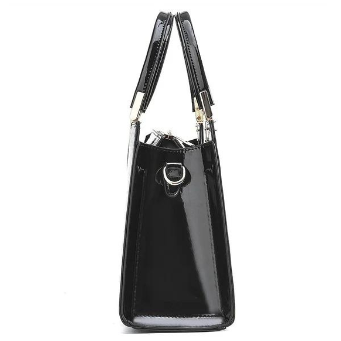 R&B | Glänzende Tote Bag mit Krokodilmuster und Langem Riemen