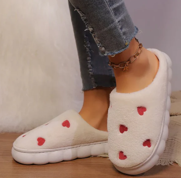 Herz Hausschuhe | Warm | Winter | Hausschuhe | Damenschuhe R&B