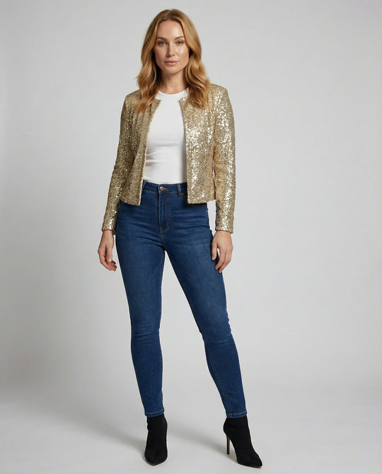 Elegante Glitzerjacke Damen Abend | R&B
