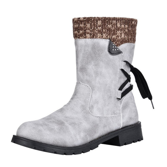 R&B | Grakosystiefel mit Retro-Metall und Schnallenverzierung