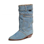 R&B | Jeansstiefeletten mit kleinem Absatz