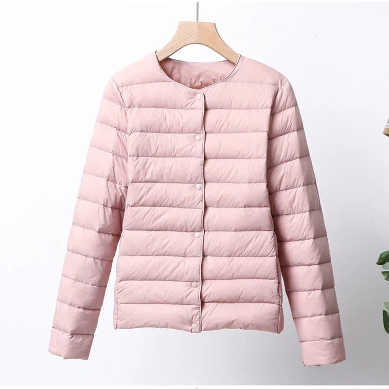 R&B | Faltbare Pufferjacke mit Druckknopfverschluss