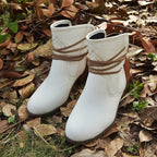 R&B | Vintage Schnür-Stiefeletten mit Runden Zehen