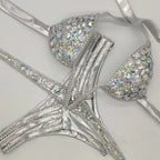 R&B | Venus Urlaub V-Kragen Rhinestone Badeanzug Daimond Bikini Set Push-Up Badeanzug Bling Stein Badeanzug