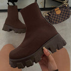 Lässige Schlittschuhsockenstiefel mit dicker Sohle R&B