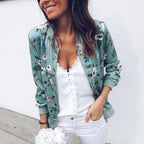 R&B | Blumenmuster Bomberjacke Polyester Stilvoll, Lässig