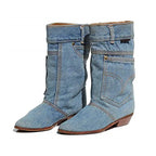 R&B | Jeansstiefeletten mit kleinem Absatz