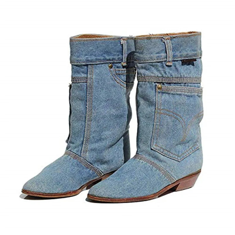 R&B | Jeansstiefeletten mit kleinem Absatz