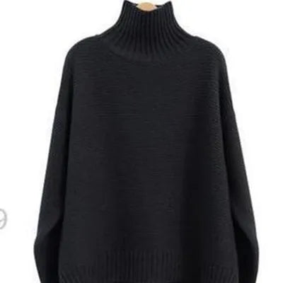 R&B | Oversized Rollkragenpullover Gestricktes Polyester Komfort und Eleganz