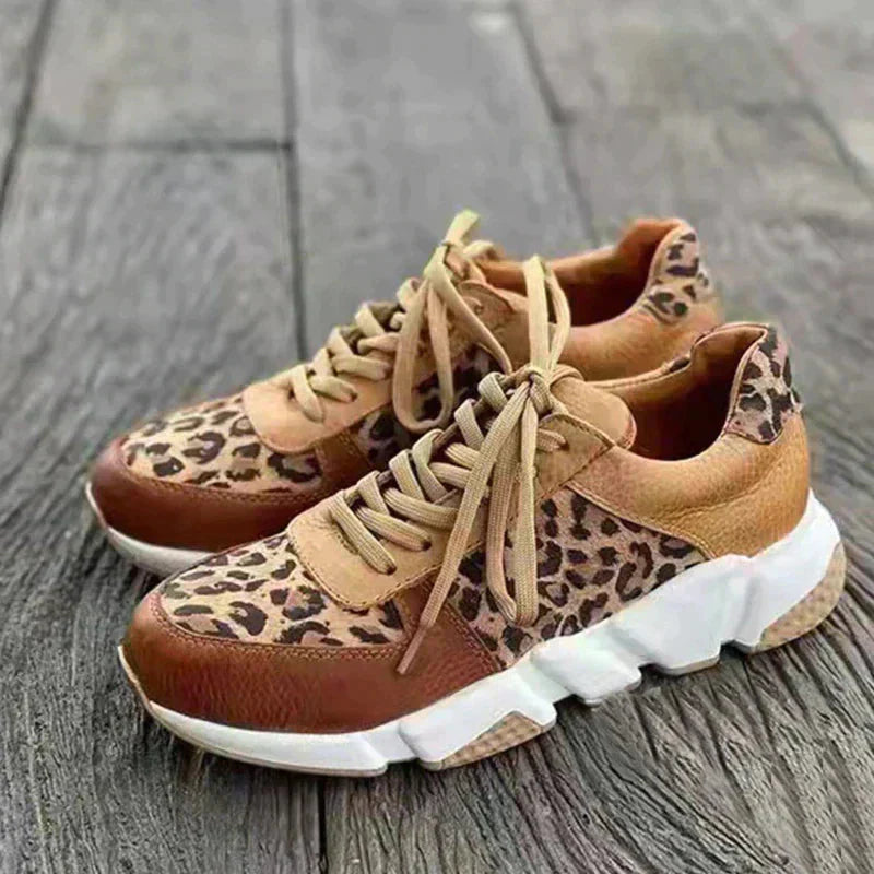 Rutschfeste leichte Sneakers mit Leopardenmuster R&B